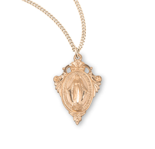 Gold Over Sterling Silver Miraculous Medal