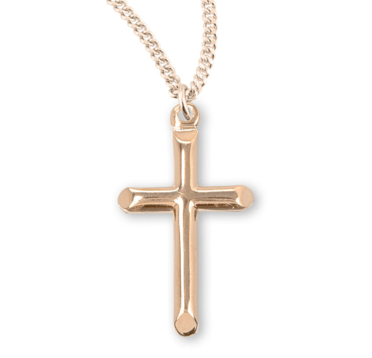 Gold Over Sterling Silver High Polished Cross