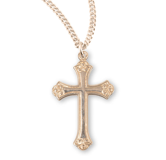 Gold Over Sterling Silver Cross