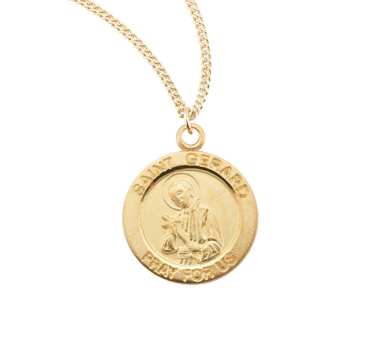 Patron Saint Gerard Round Gold Over Sterling Silver Medal – The ...