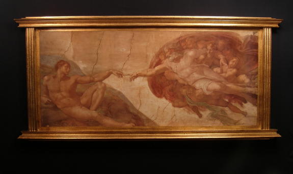 Michelangelo Creation Of Man Florentine Plaque