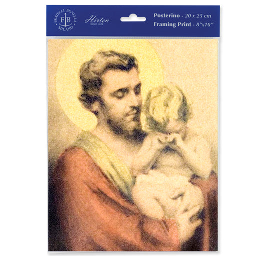 St. Joseph with Crying Jesus Print