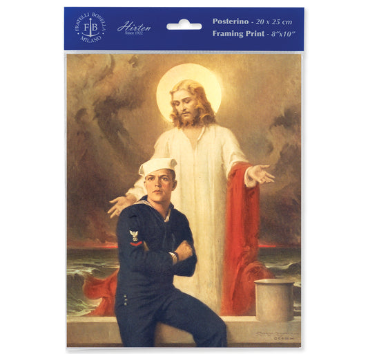 Jesus with Sailor Print (Pack of 3)