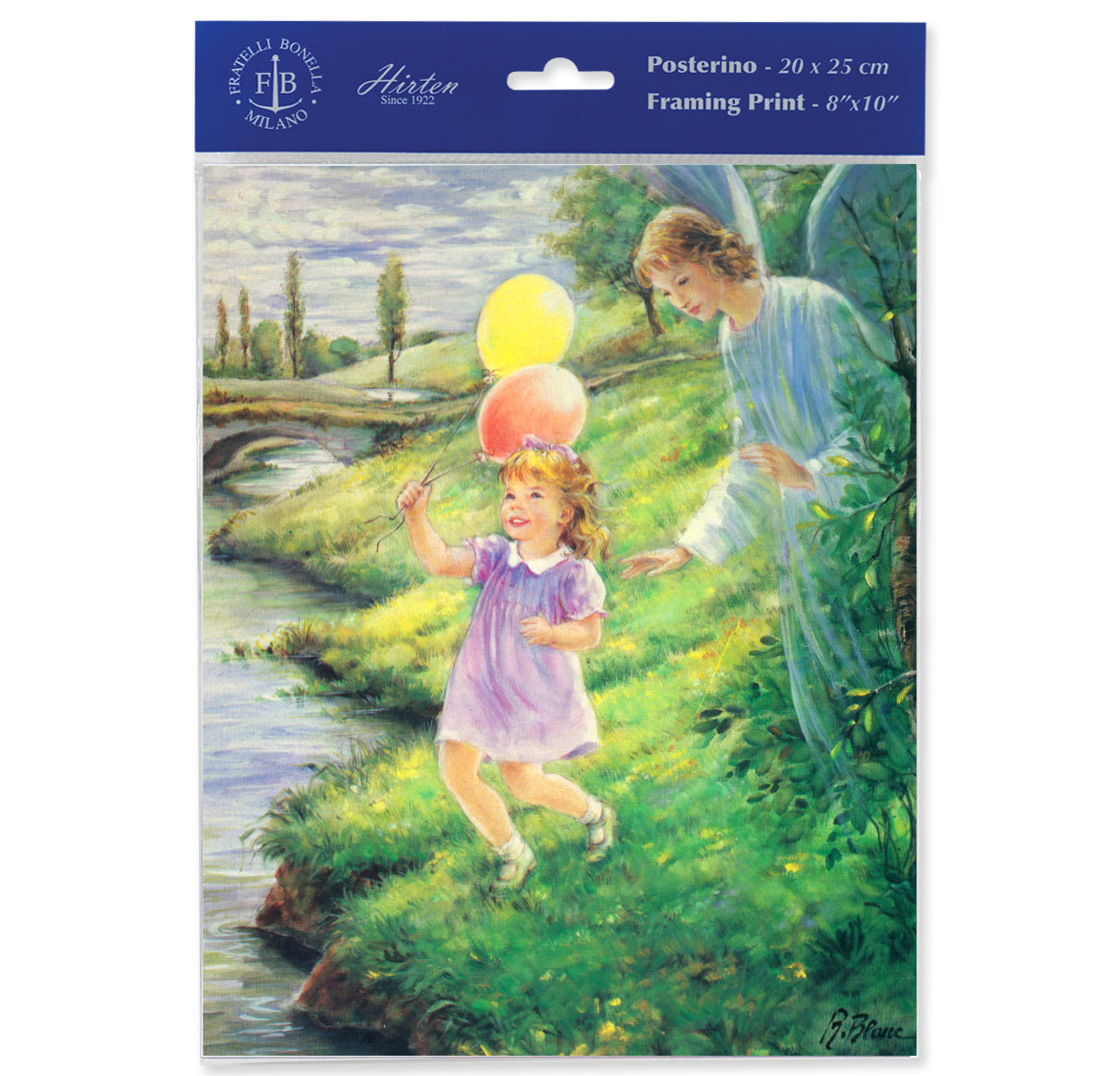 Guardian Angel with Girl Print (Pack of 3)