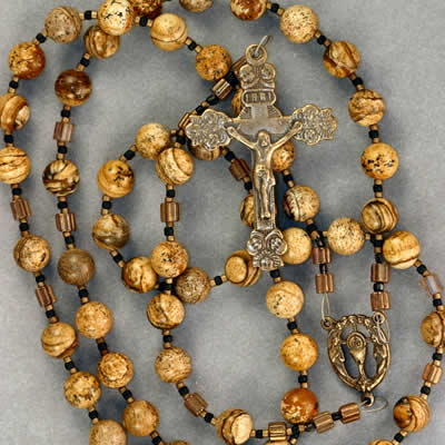 Jasper Rosary with Twelve Angels Crucifix