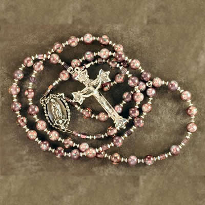 Our Lady of Guadalupe Rosary with Purple Beads
