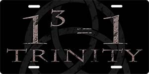 Trinity 3N1 Cube License Plate