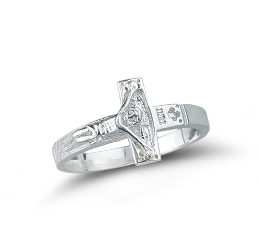 Sterling Silver Crucifix Ring Size 6