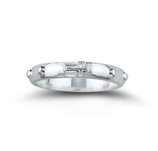 Sterling Silver Rosary Ring Size 1