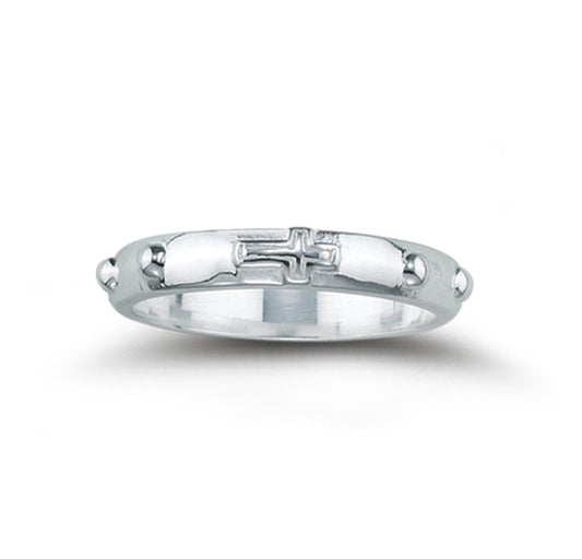 Sterling Silver Rosary Ring Size 11