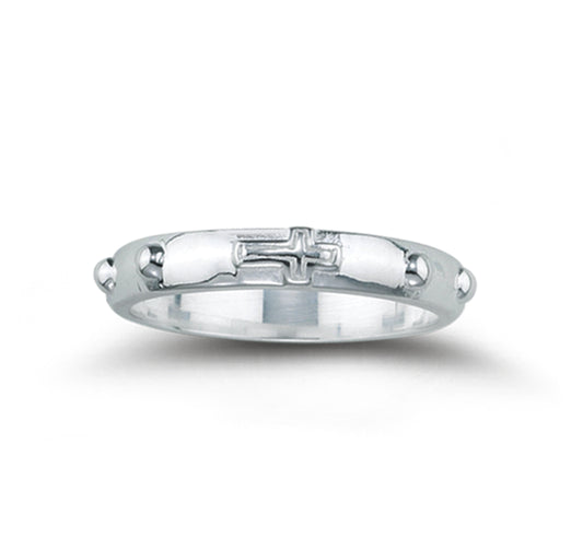 Sterling Silver Rosary Ring Size 12