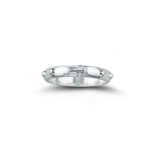 Sterling Silver Rosary Ring Size 7