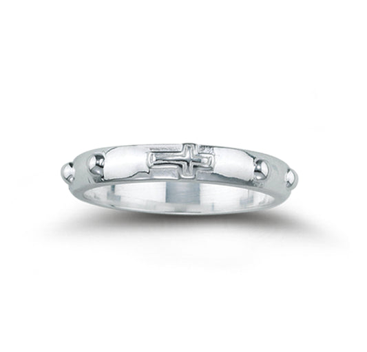 Sterling Silver Rosary Ring Size 8
