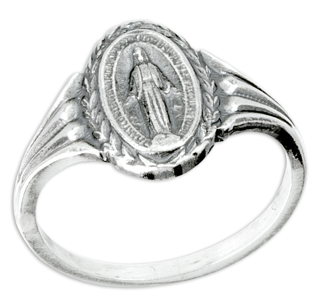 Miraculous Medal Sterling Silver Ring Size 6