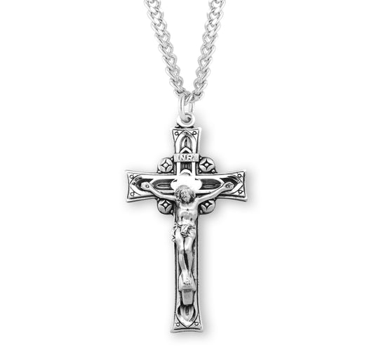 Deep Relief Sterling Silver Crucifix