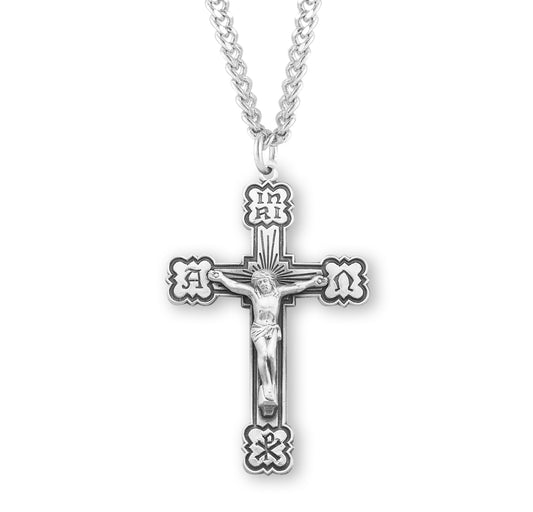 Alpha Omega Sterling Silver Crucifix