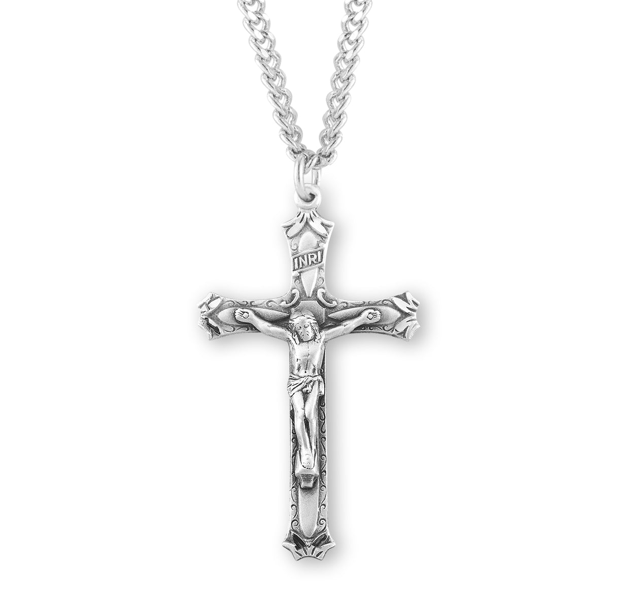 Sterling Silver High Relief Crucifix