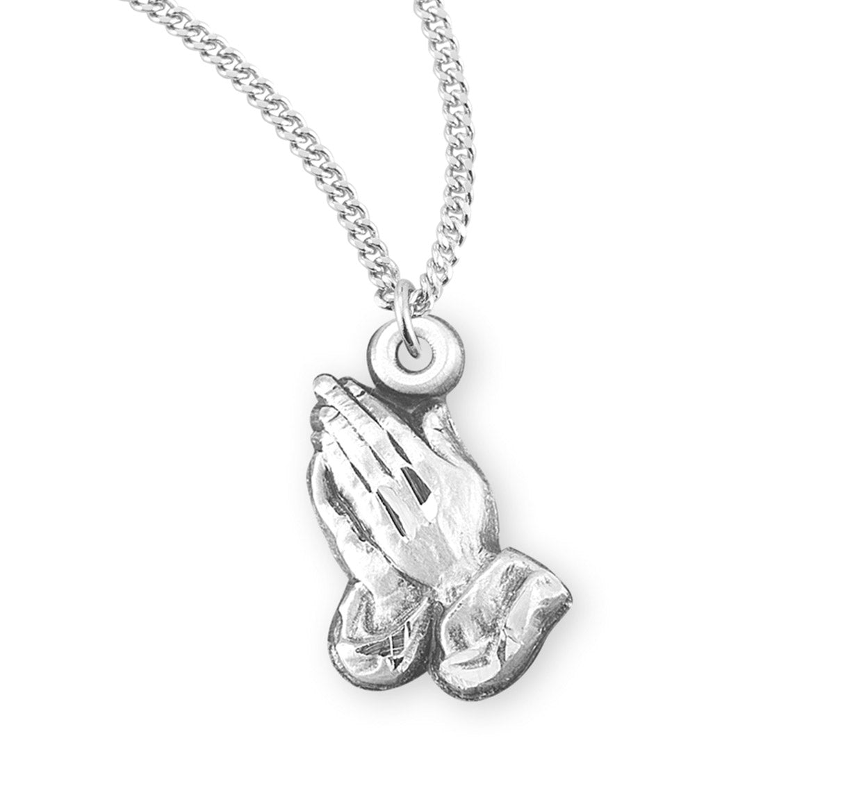 Praying Hands Sterling Silver Medal