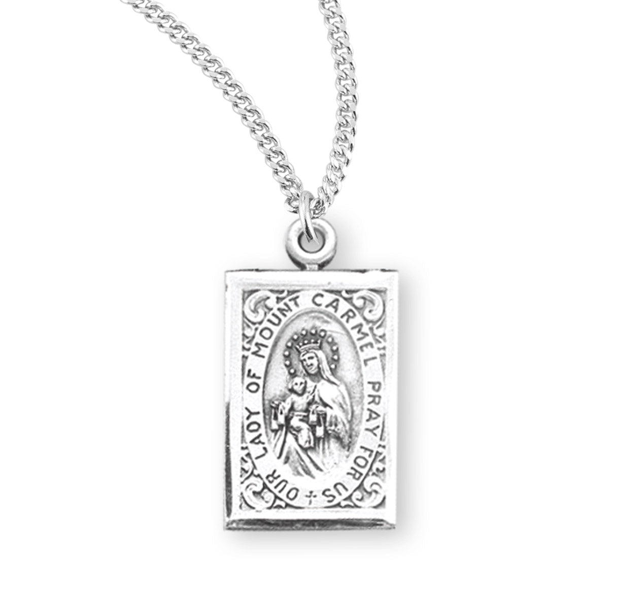 Sacred Heart of Jesus Sterling Silver Scapular Medal