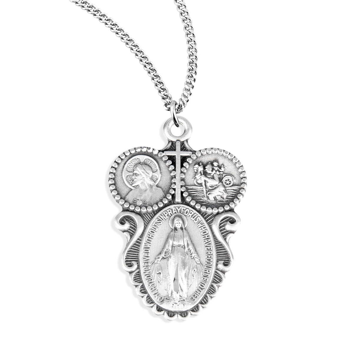 Sterling Silver Key of Heaven Medal
