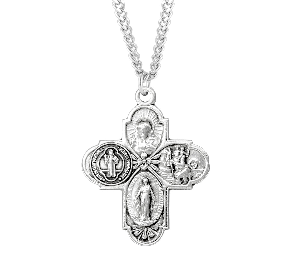 Sterling Silver Jesus-Mary-Joseph Medal
