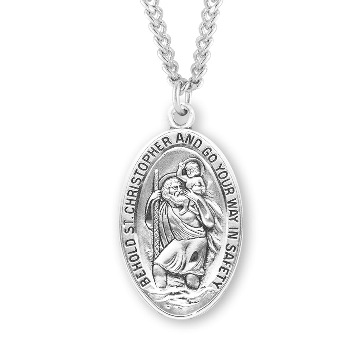 Saint Patrick Square Sterling Silver Medal