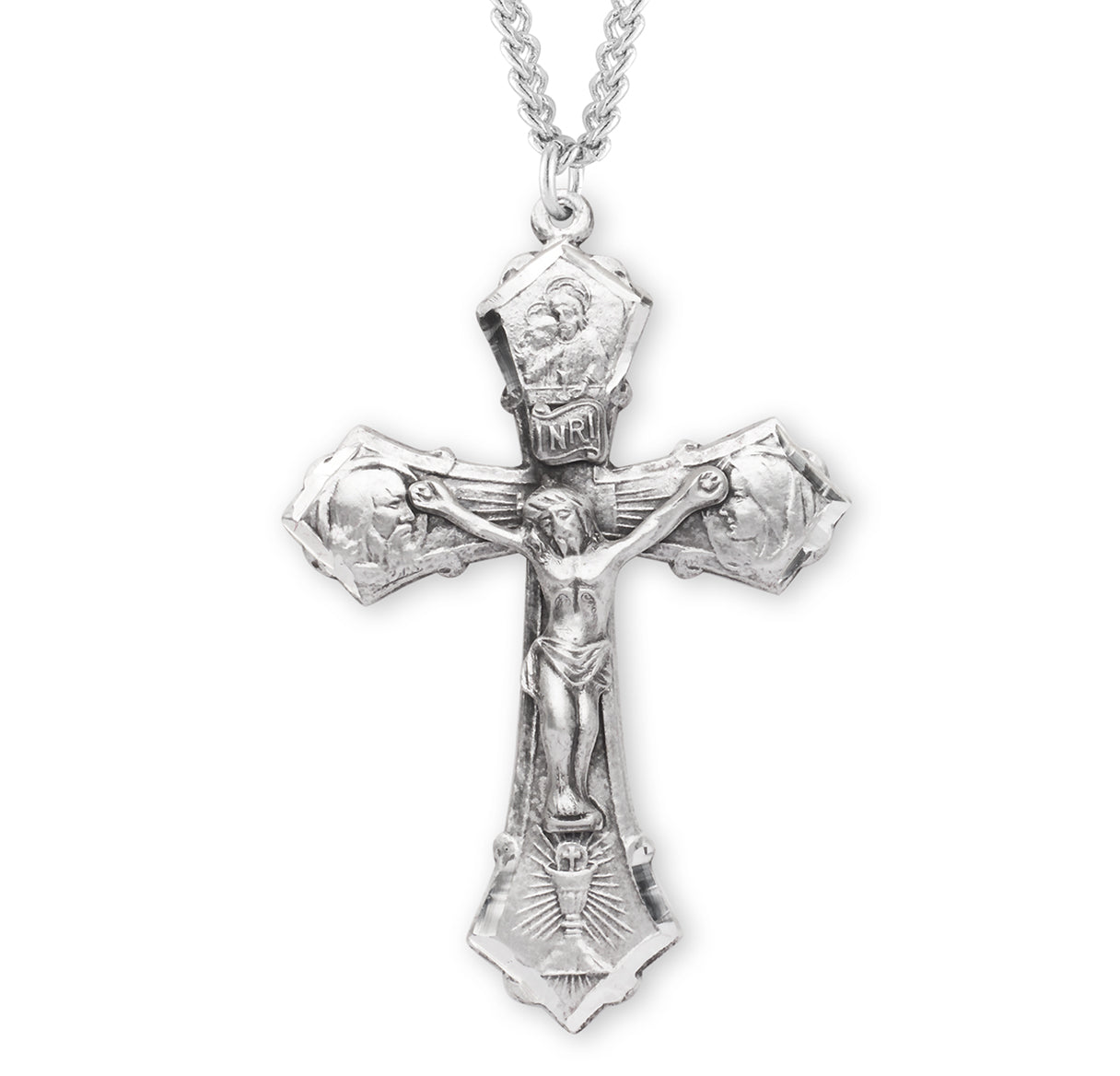 Jesus-Mary-Joseph Sterling Silver Crucifix
