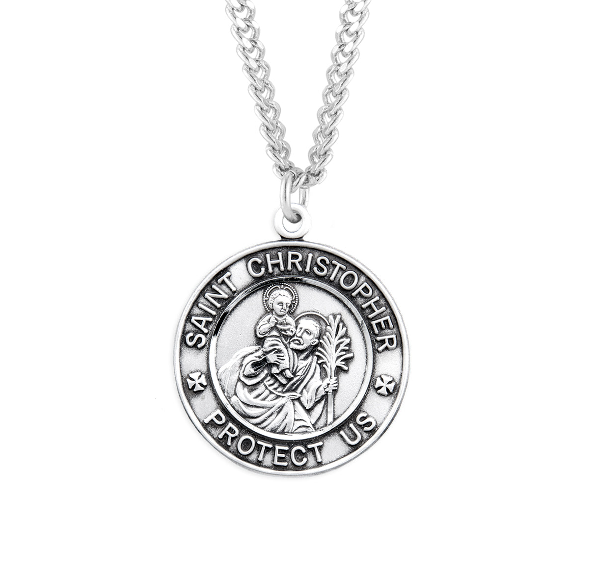 Saint Anthony Oval Sterling Silver Medal