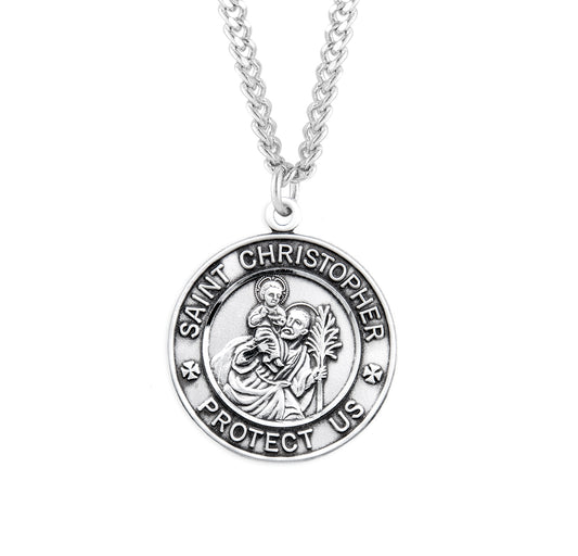 Saint Anthony Oval Sterling Silver Medal