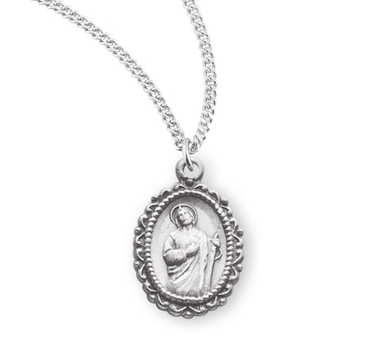 Saint Therese of Lisieux Oval Sterling Silver Medal