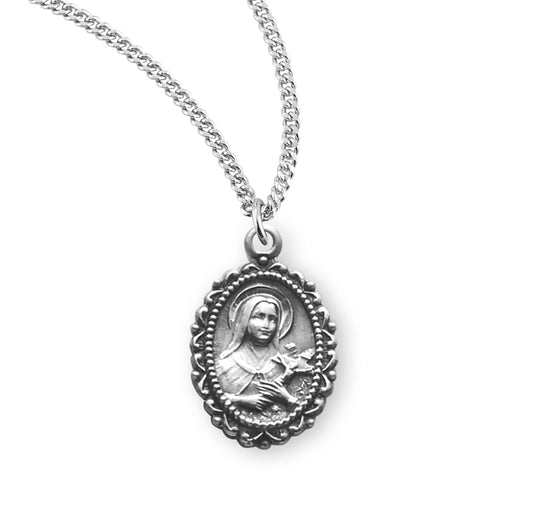 Saint Christopher Oval Sterling Silver Medal