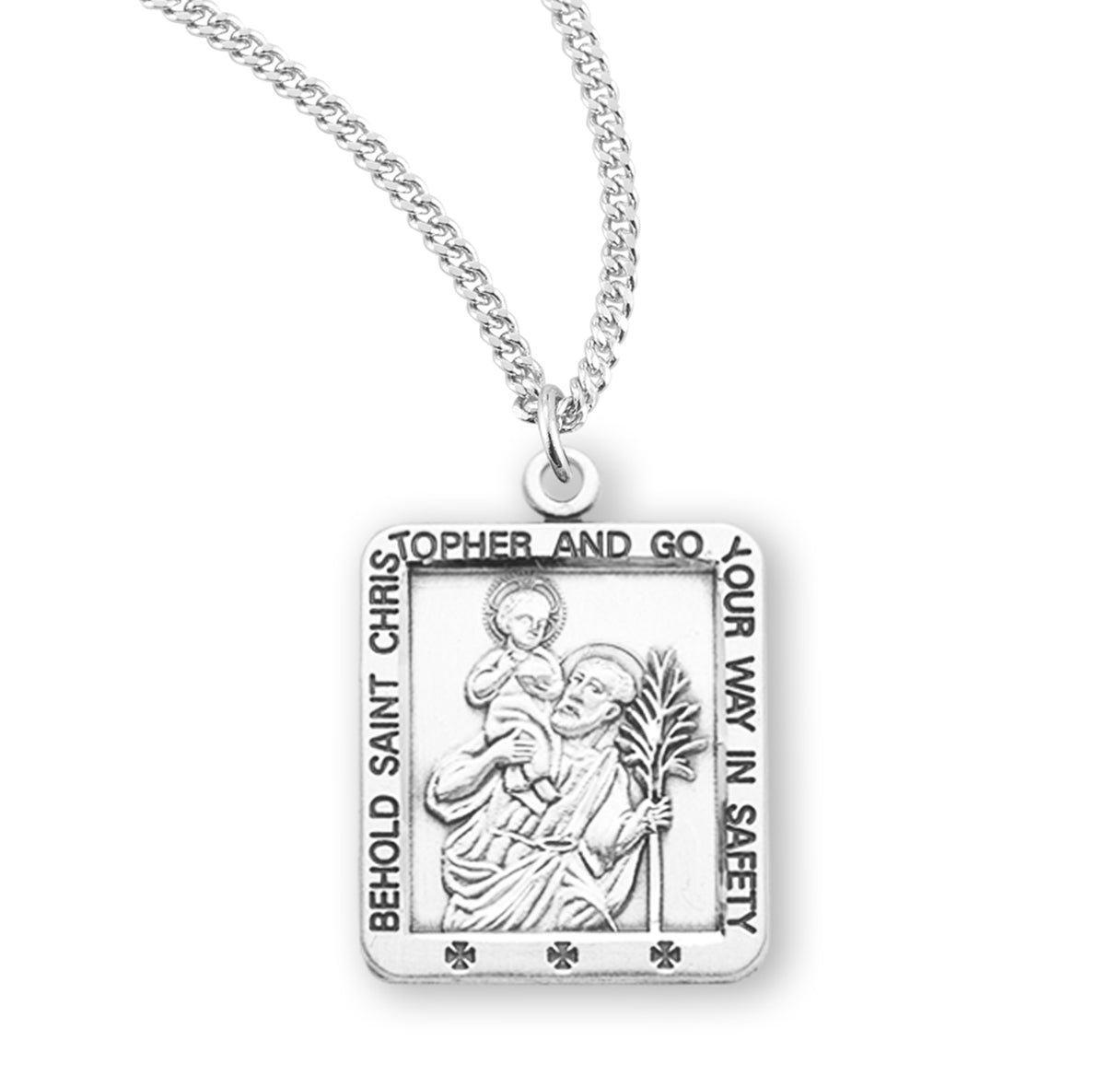Sterling Silver Scroll Design Rosary Crucifix