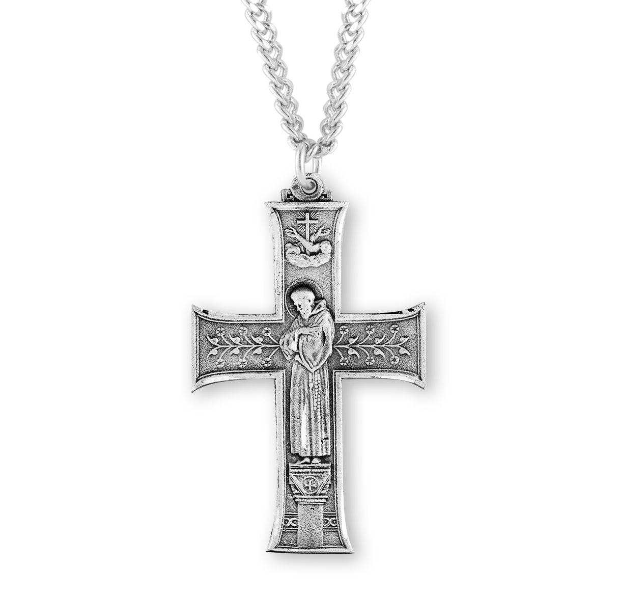Saint Francis of Assisi "Tau" Sterling Silver Cross Medal
