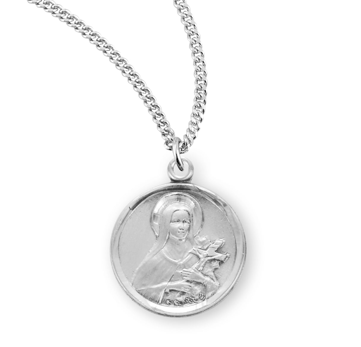 Saint Christopher Round Sterling Silver Medal