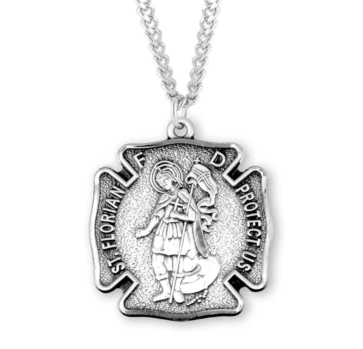 Saint Michael Oval Sterling Silver Medal