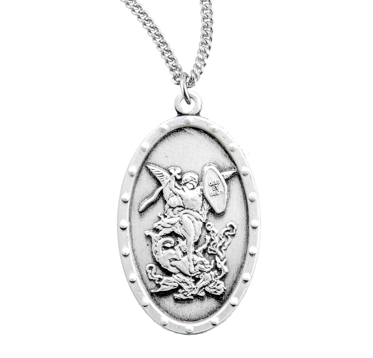 Guardian Angel Round Sterling Silver Medal