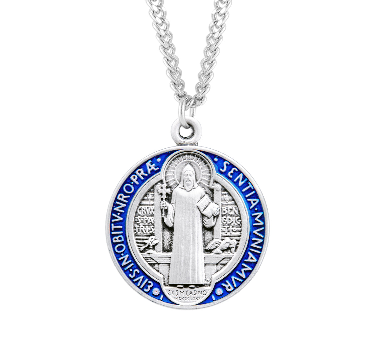 Saint Benedict Round Jubilee Sterling Silver Medal