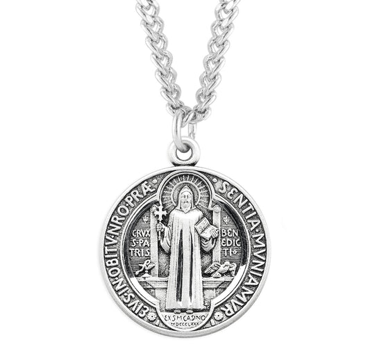 Saint Benedict Round Jubilee Sterling Silver Medal