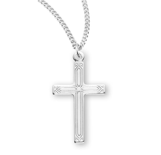 Sterling Silver Flare Tipped Cross