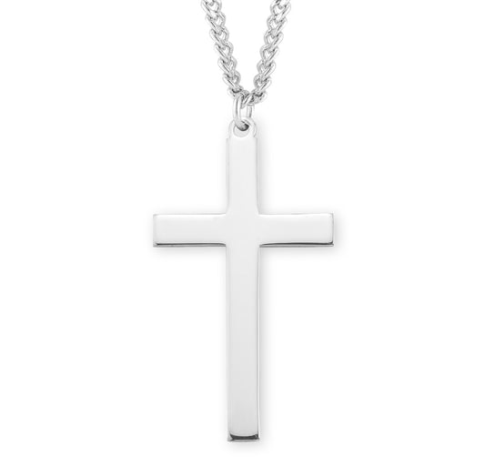 Sterling Silver Flower Tipped Cross