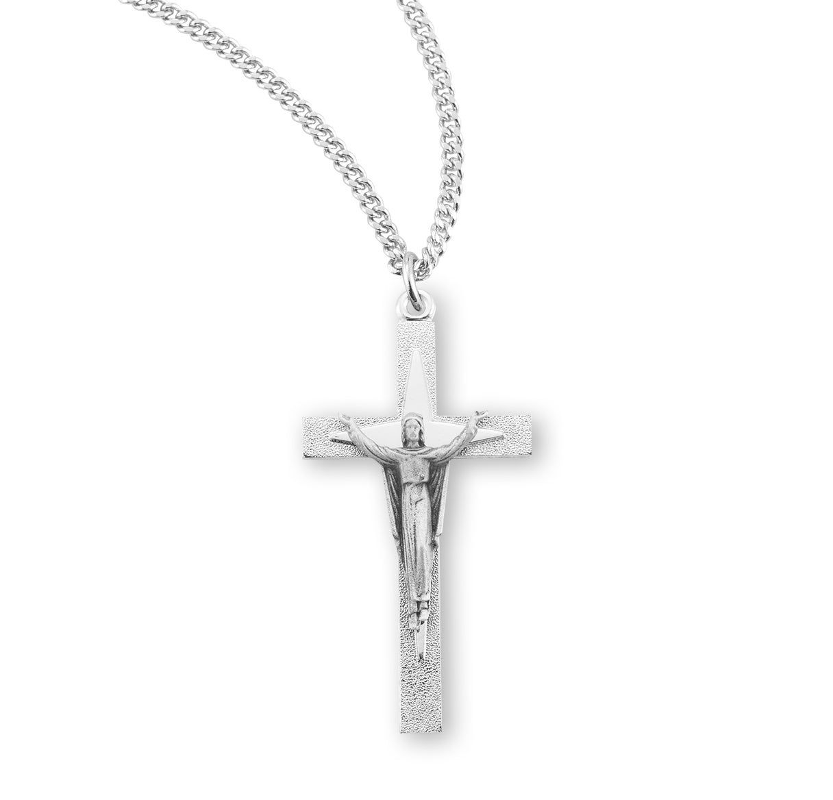 Sterling Silver Scrollwork Design Cross