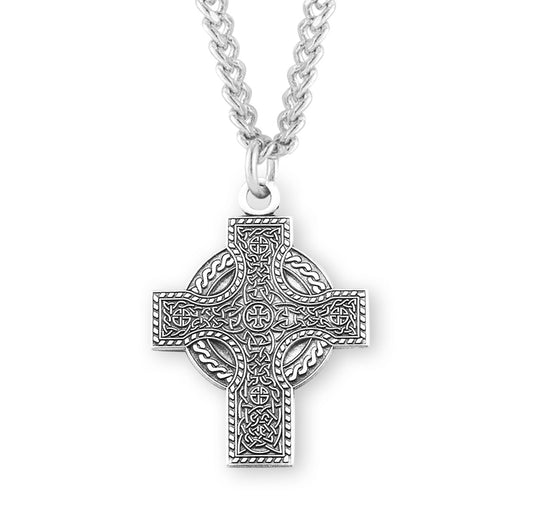 Sterling Silver Irish Celtic cross Pendant