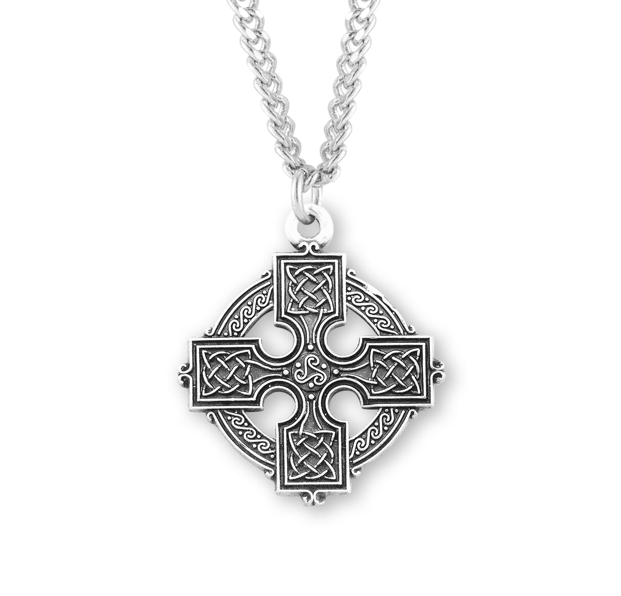 Sterling Silver Irish Celtic cross Pendant