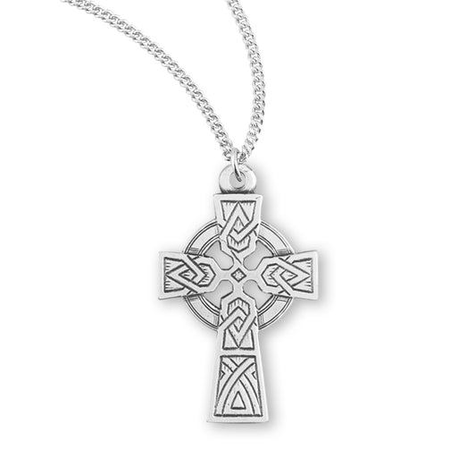 Sterling Silver Irish Celtic cross Pendant