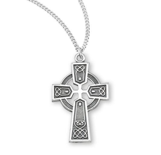 Twisted Two Tone Sterling Silver Cross