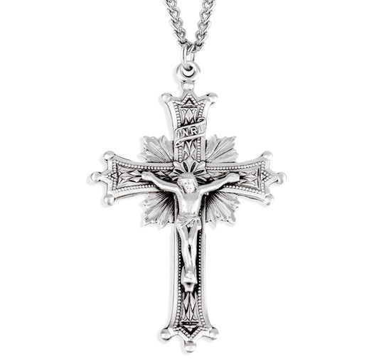 Sterling Silver High Polished Basic Crucifix