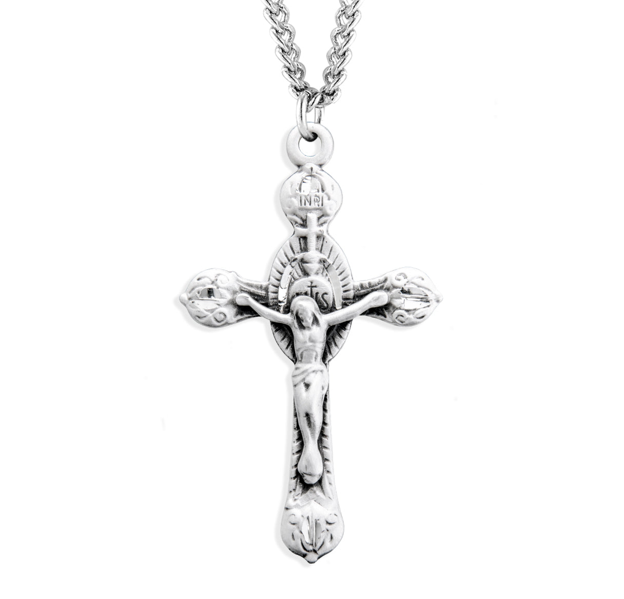 Flared Sterling Silver Crucifix