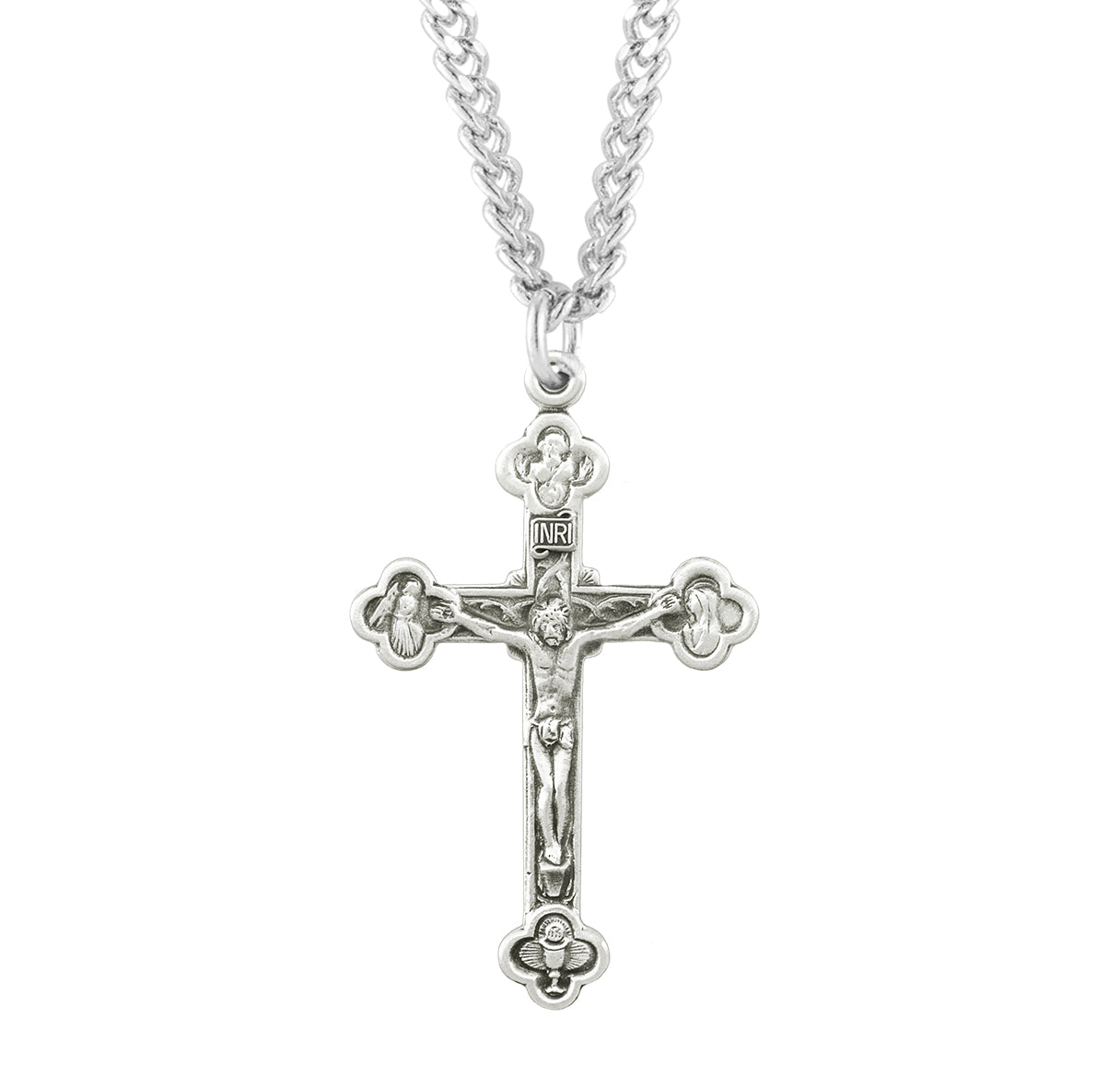 Flared Sterling Silver Crucifix