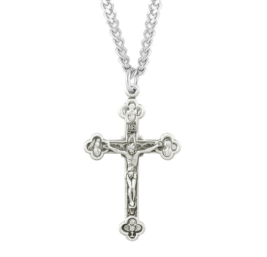Flared Sterling Silver Crucifix