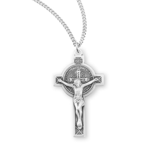 Gothic Style Sterling Silver Crucifix